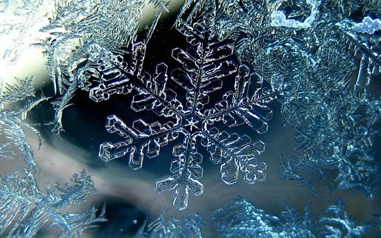 Фотография снежинки